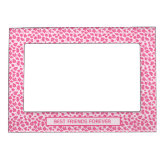 Pink Leopard Print Magnetic Frame | Zazzle