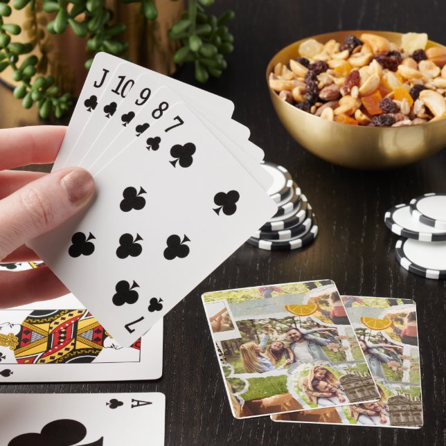 Best Friends Forever Scrapbook Photo Collage Poker Cards (In Situ)