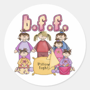 Best Friends Forever - Slumber Party Classic Round Sticker