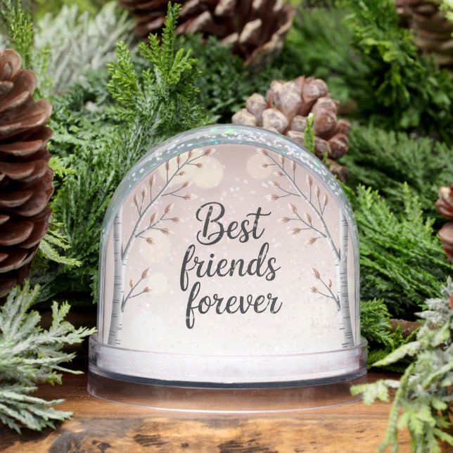 Best Friends Forever Snow Globe – Cute Minimal Fri (Winter)