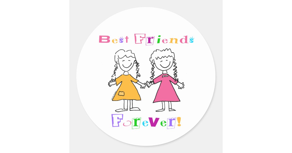 Best Friends Forever Stickers | Zazzle