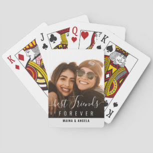 BEST FRIENDS FOREVER   stylish script Poker Cards