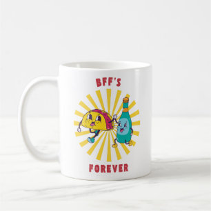 Best Friends Forever Taco and Beer Coffee Mug