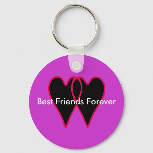 Best Friends Forever The MUSEUM Zazzle Gifts Keychain (Front)