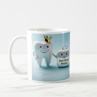 " BEST FRIENDS FOREVER:  TOOH AND FLOSS " COFFEE MUG