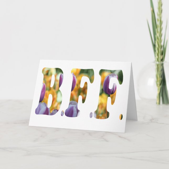 Best Friends Forever (tulip version) Card (Front)