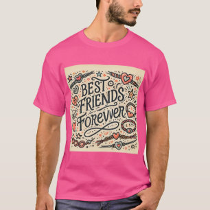 Best Friends Forever typography Design T-Shirt