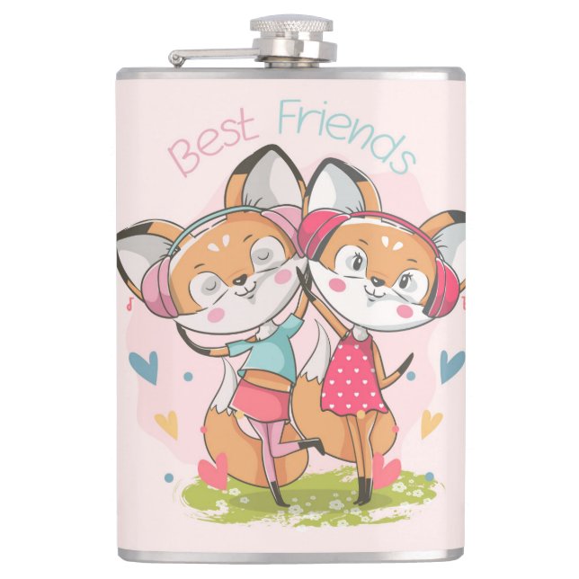 Best Friends Fox Flask (Front)
