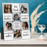 Best Friends Friendship Gift Unique Photo Collage Plaque<br><div class="desc">Celebrate your best friends with a custom photo collage plaque in a black and white design. This unique best friend plaque keepsake is the perfect gift whether its a birthday, or Christmas. We hope your special best friends plaque will become a treasured keepsake for years to come. . Quote "...</div>