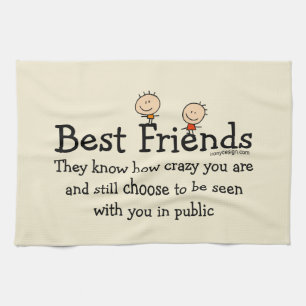 Best Friends Funny Poem Kitchen Towel