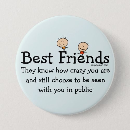 Best Friends Funny Saying Button