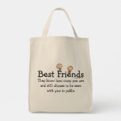 Best Friends Funny Tote Bag (Back)