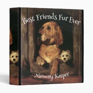 Best friends fur ever Dog print 3 Ring Binder