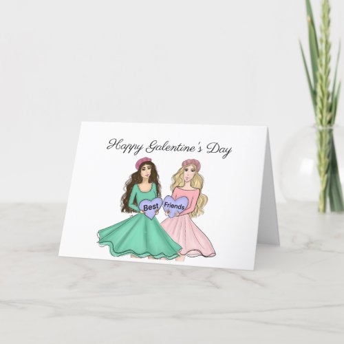 Best Friends Galantines Day Holiday Card
