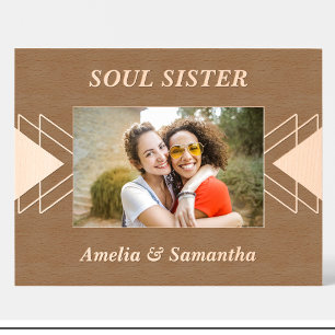 Best Friends Geometric Custom Wood Picture Frames