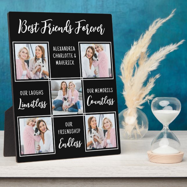 Best Friends Gift Friendship Poem Custom 5 Photo  Plaque (Side)