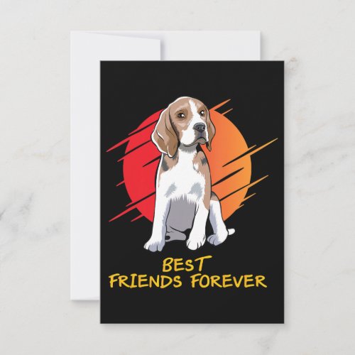 Best Friends Gift Idea For Beagle  Dog Lover RSVP Card