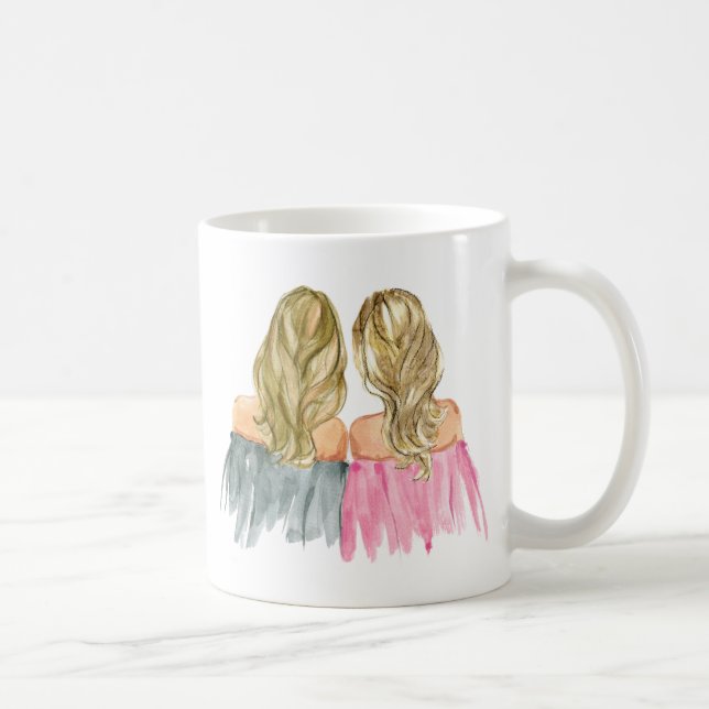 Best Friends Gift Mug Two Blonde Girls (Right)