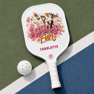 Best Friends Goose Girls just Wanna Have Fun Pickleball Paddle