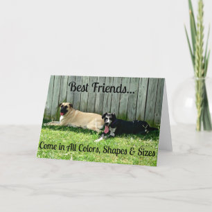 Best Friends Greeting Card for Big Dog Lovers
