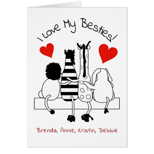Best Friends Greetings Cards (Front)