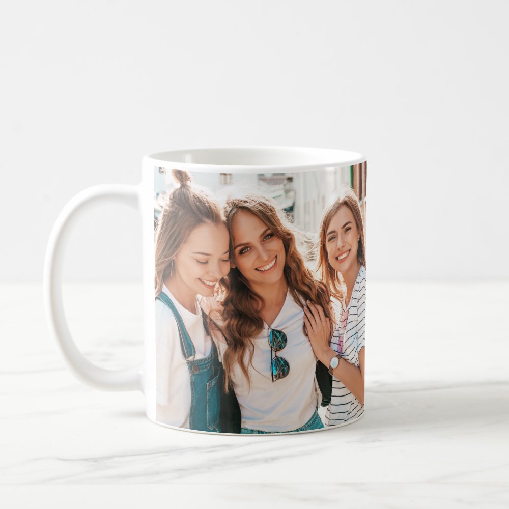 Discover Best Friends Heart Script Custom Photo Elegant Modern Coffee Mug