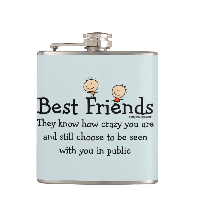 Best Friends Hip Flask (Front)