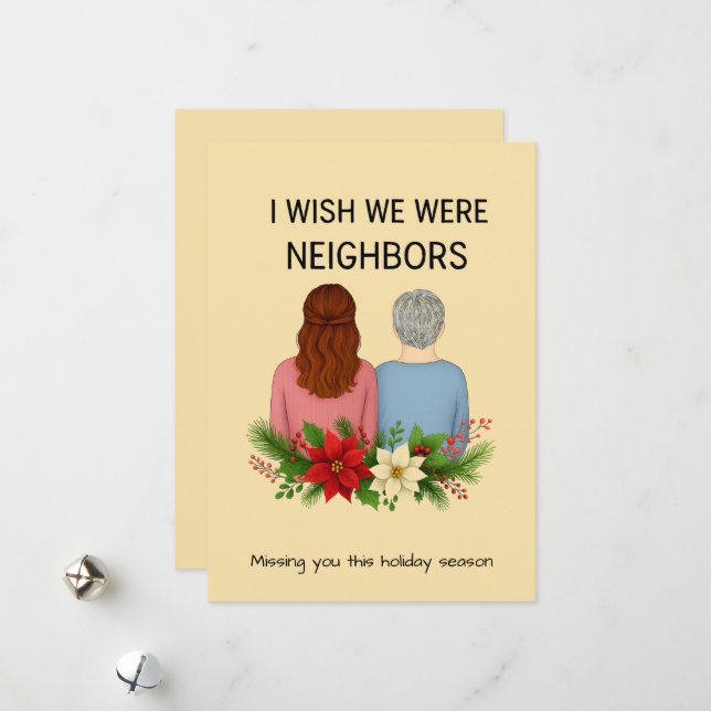 Best Friends Holiday Card Customized Wish We Were (Front/Back In Situ)