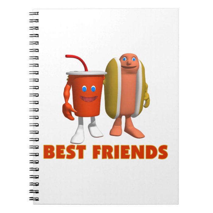 Best Friends Hot Dog & Soda Spiral Note Book