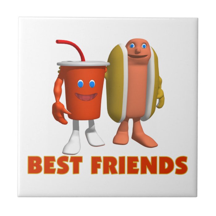 Best Friends Hot Dog & Soda Tiles
