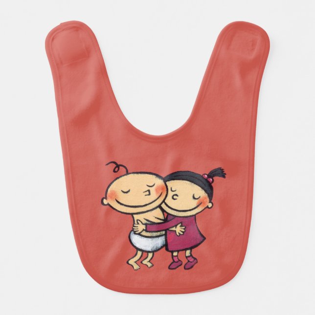 Best Friends Hugging Bib (Front)