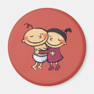 Best Friends Hugging Magnet