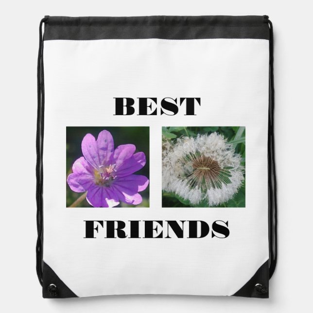 Best Friends Image Template Drawstring Bag (Front)