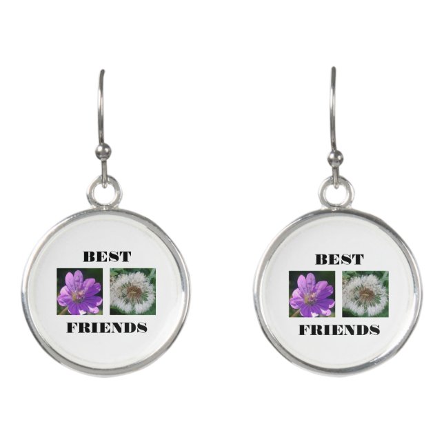 Best Friends Image Template Earrings (Front)
