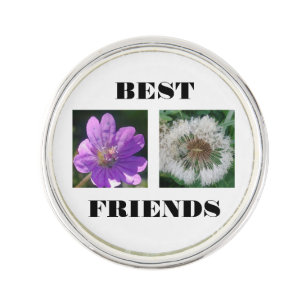 Best Friends Image Template Lapel Pin