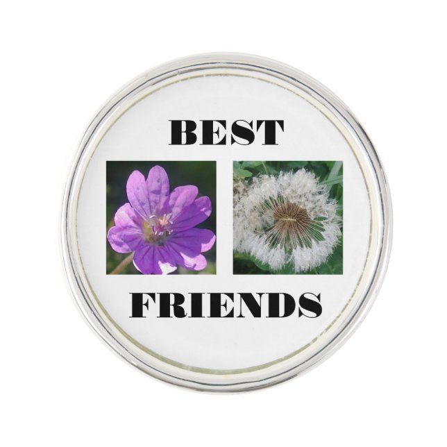 Best Friends Image Template Lapel Pin (Front)