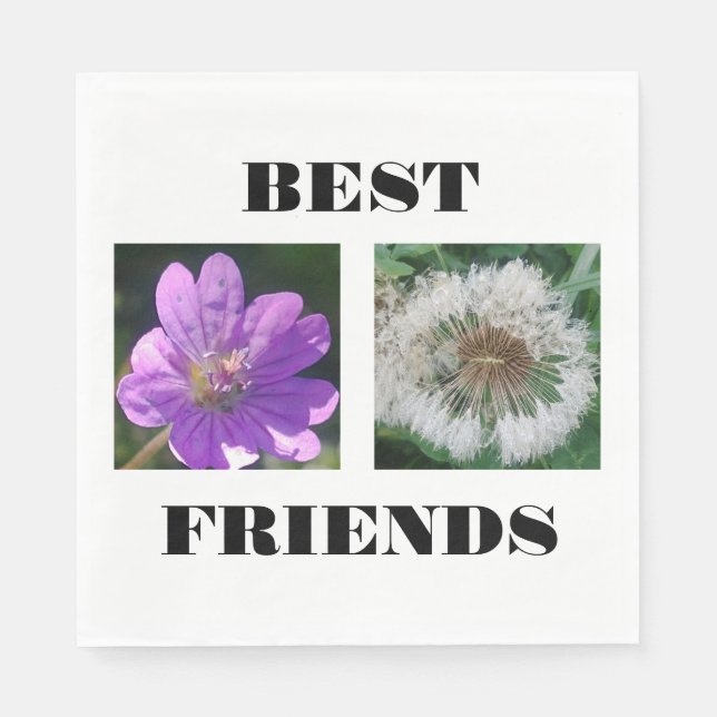 Best Friends Image Template Napkins (Front)