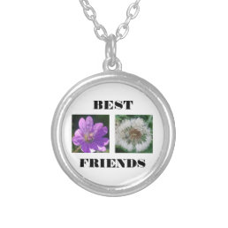 Best Friends Image Template Silver Plated Necklace