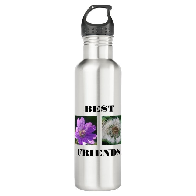 Best Friends Image Template Stainless Steel Water Bottle (Front)