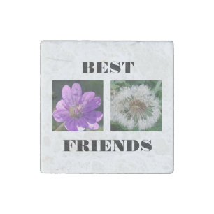 Best Friends Image Template Stone Magnet