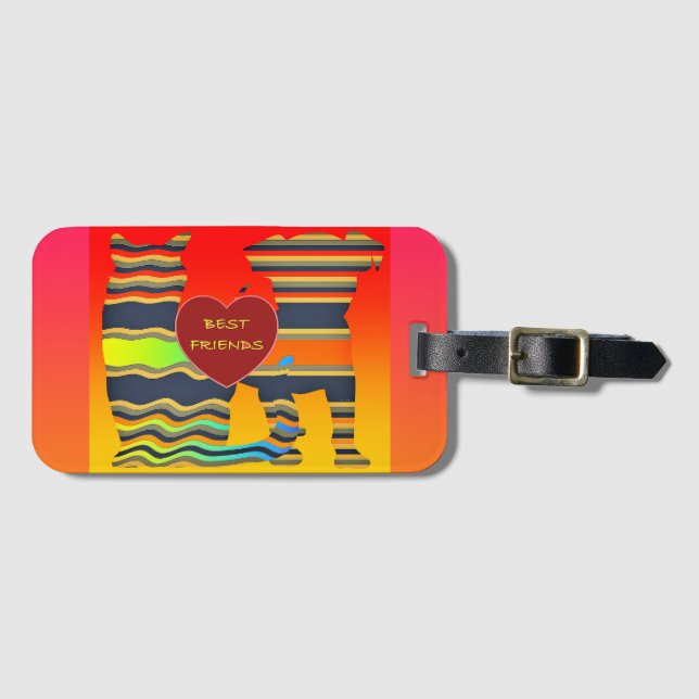 Best Friends Luggage Tag (Front Horizontal)