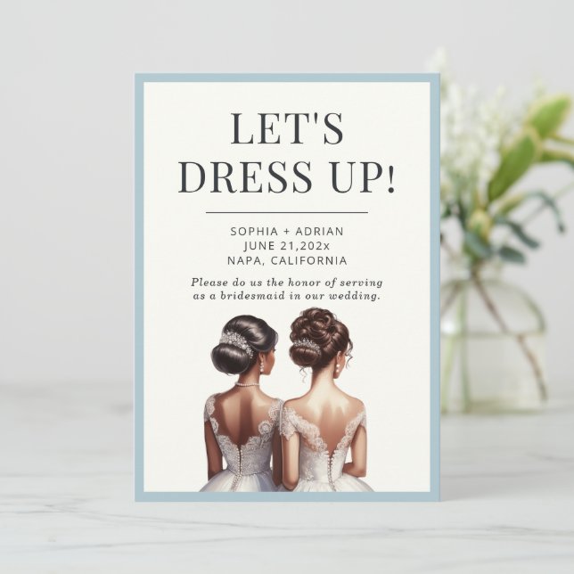 Best Friends Maid of Honor Bridesmaid Proposal Invitation (Standing Front)