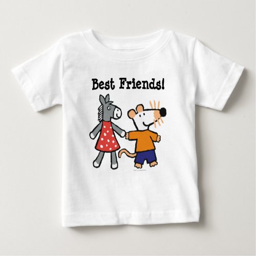 Best Friends Maisy and Dotty Hold Hands Baby T_Shirt