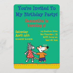 Best Friends Maisy and Dotty Hold Hands Invitation