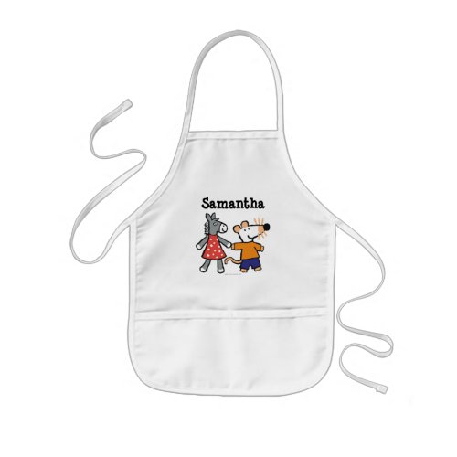 Best Friends Maisy and Dotty Hold Hands Kids Apron