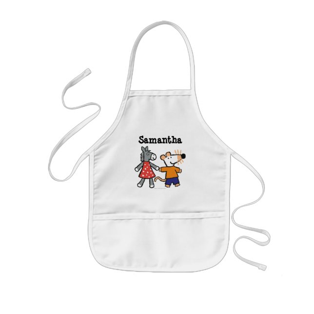 Best Friends Maisy and Dotty Hold Hands Kids' Apron (Front)