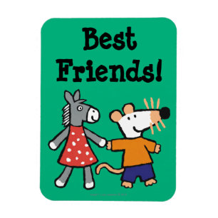 Best Friends Maisy and Dotty Hold Hands Magnet