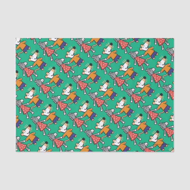 Best Friends Maisy and Dotty Hold Hands Tissue Paper (Front)