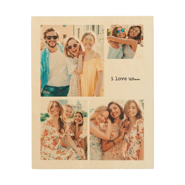 Best Friends Minimal Wood Wall Art (Front)