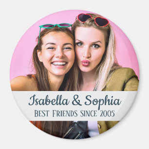 Best friends modern BFF photo Magnet
